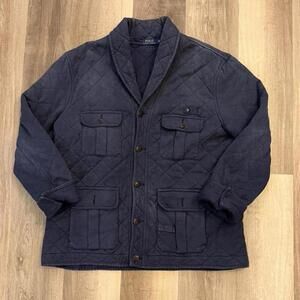 Polo Ralph Lauren navy quilted jacket Size XXL #preppy #outerwear indigo